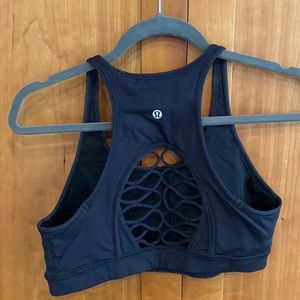 Lululemon workout bra; size 10 black
